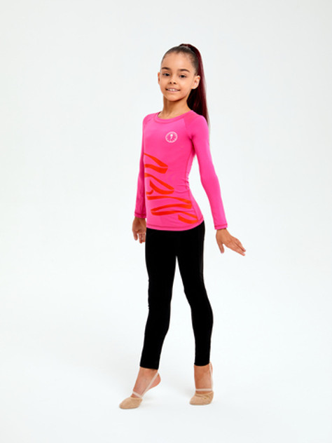 Спортивный лонгслив для гимнастики для девочек, розовая Forward by Viner