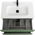 Тумба с раковиной Cezares DUET-N 80 DUET-N-800-2C-SO-PS-P фисташковый софт