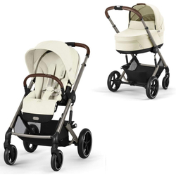 Коляска Cybex Balios S Lux TPE complete 2 в 1 Seashell Beige с дождевиками
