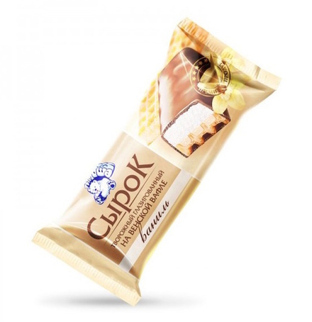 Сырок "Тимоша" творожный глазированный на венской вафле ваниль 65г. Брест