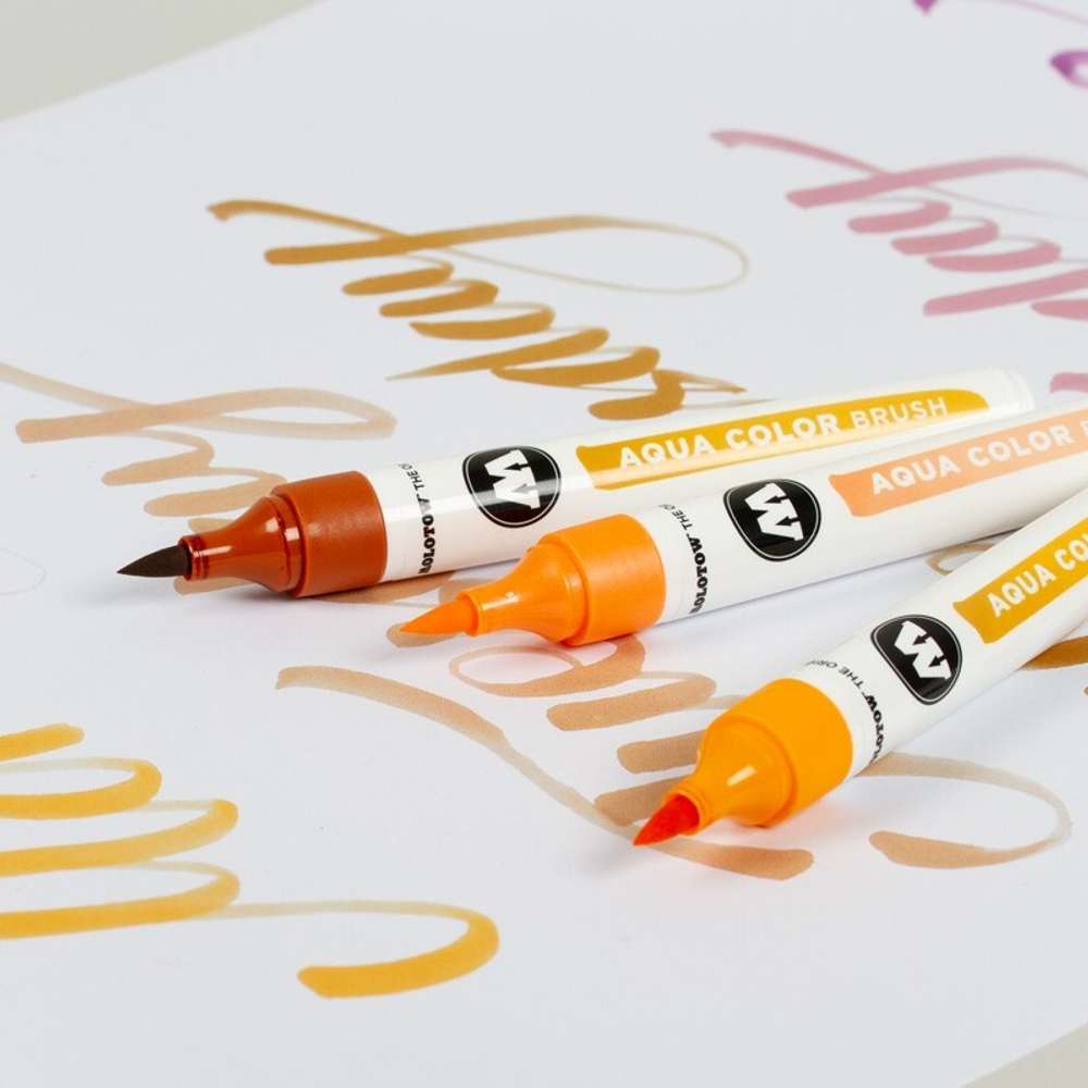 Набор маркеров Molotow AQUA COLOR BRUSH Grey SET - 12шт