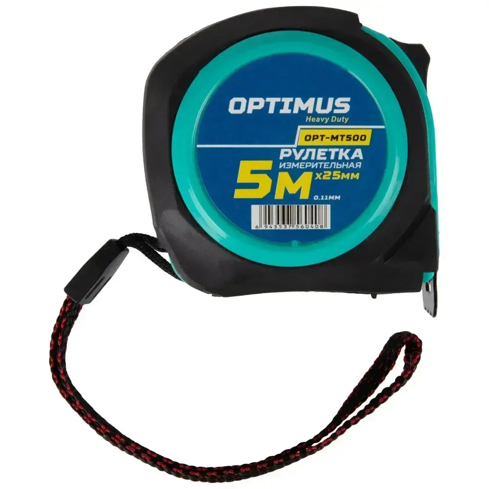 Строительная рулетка для измерений длиной 5 м с шириной ленты 25 мм, OPT-MT500