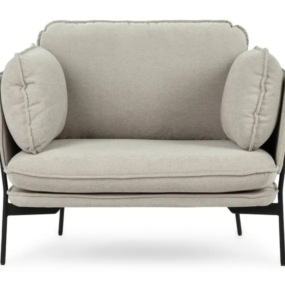 Кресло Sussex светло-серое