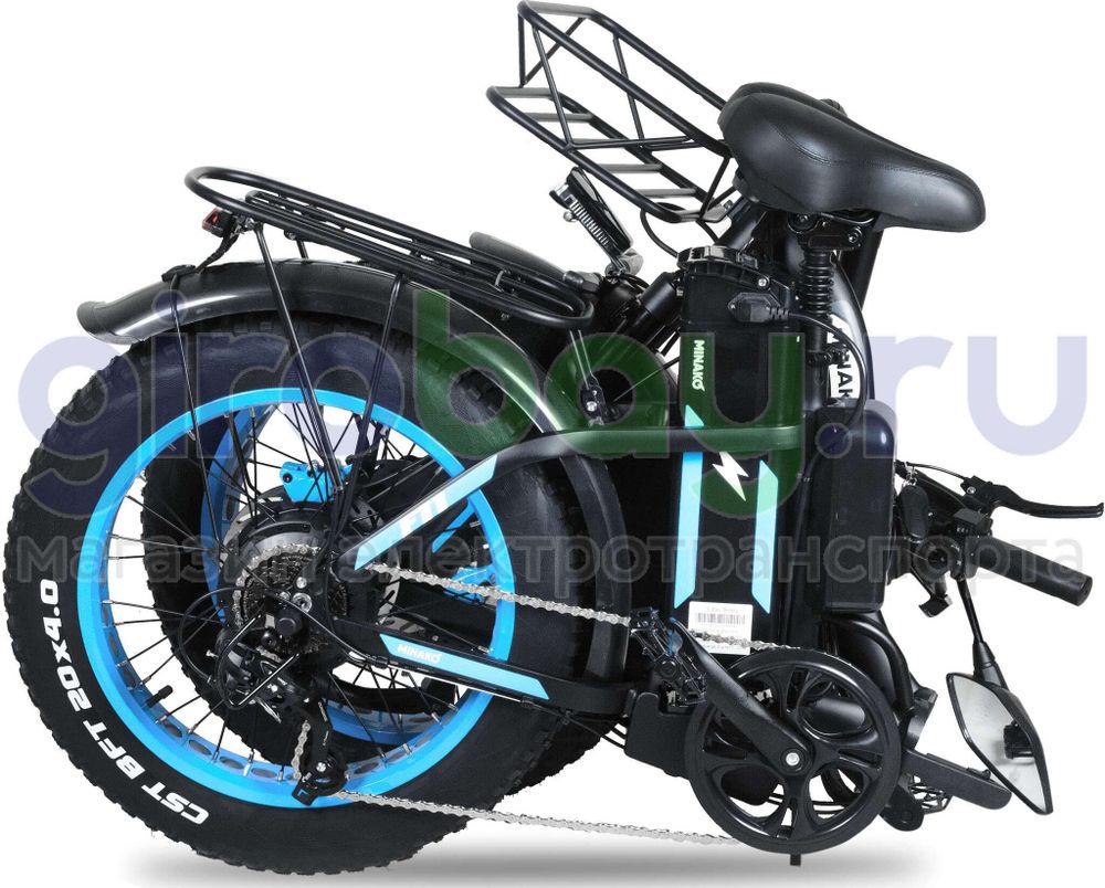 Электровелосипед Minako F11 Pro Dual 48V/20Ah (полный привод) 2025 года - Синий обод Электровелосипед Minako F11 Pro Dual 48V/20Ah (полный привод) 2025 года - Синий обод фото №11