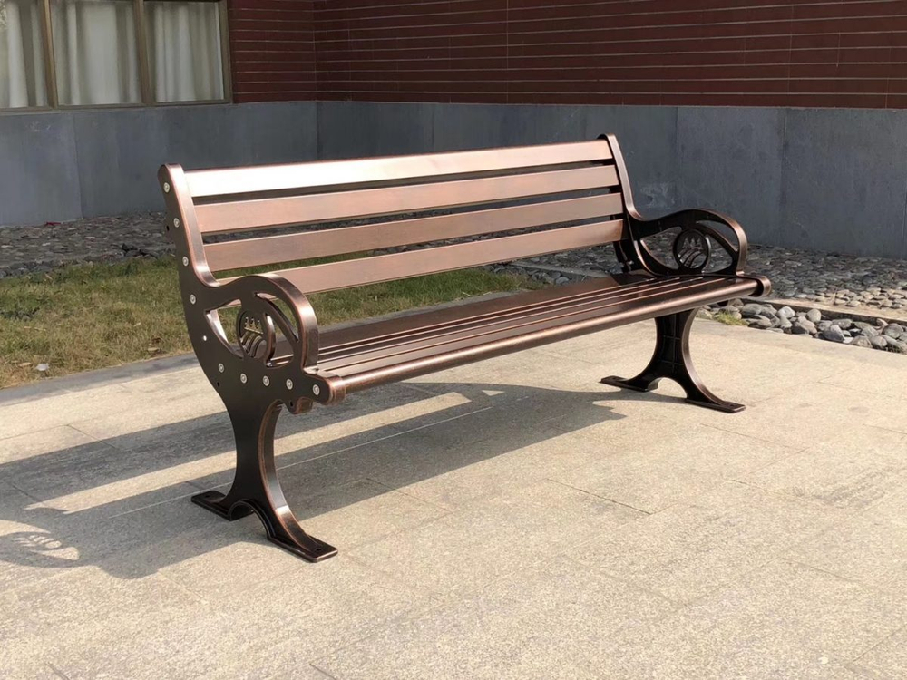 Скамейка парковая уличная из алюминия БЕРЛИН-200 "BERLIN-200" 200х58х74 см бронза