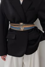 ТОНКИЙ РЕМЕНЬ С ЗАМОЧКОМ BLUE|NUDE