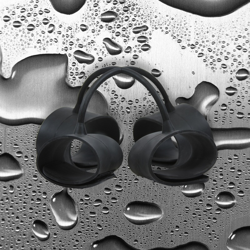 Набор чёрных наножников и наручников Silicone Submissions Hog Tie Cuffs (Цвет: черный)