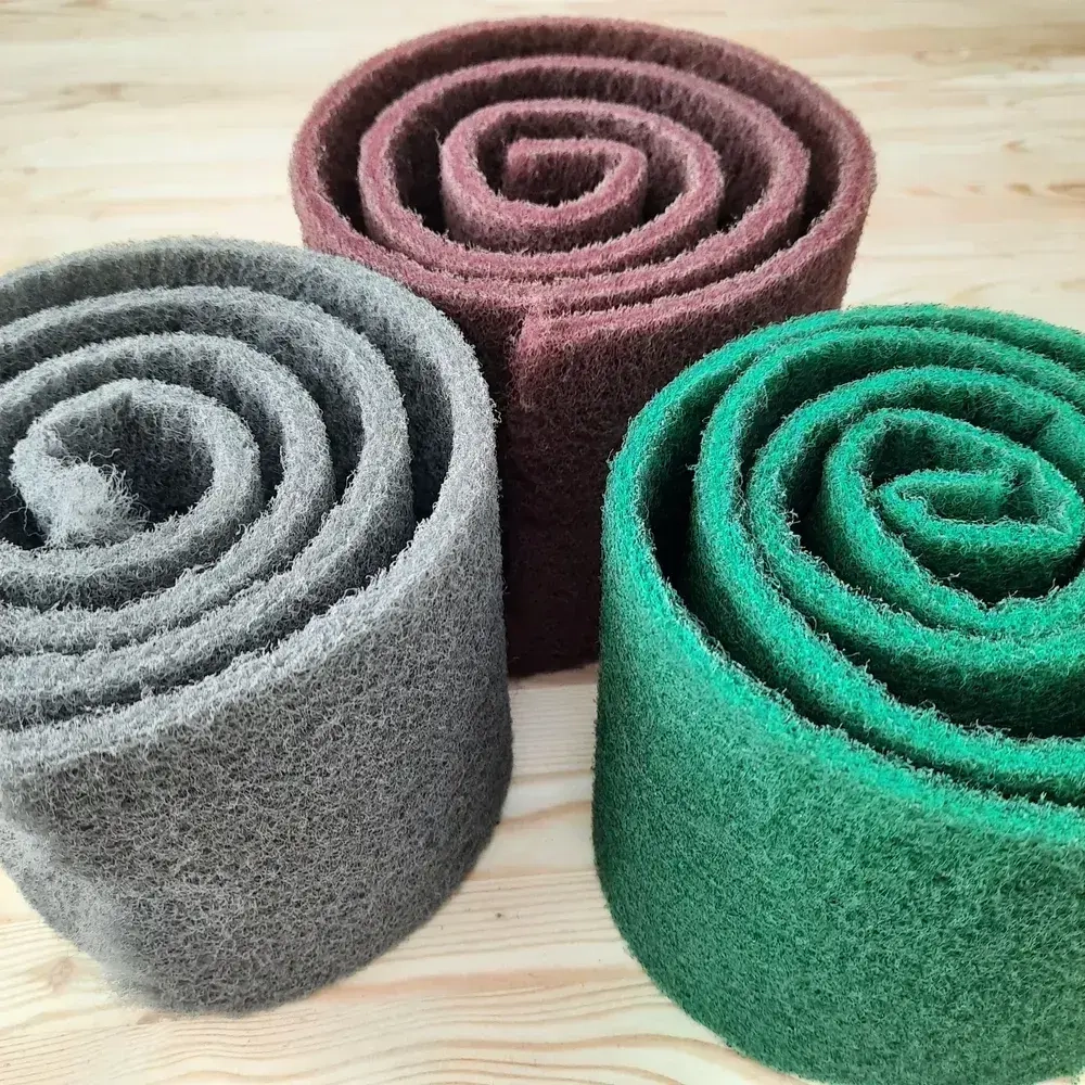 Скотч-брайт 1 м Ultra Fine P1500 темно-серый RoxelPro Шлифовальный войлок