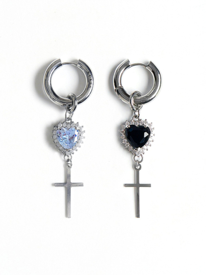 Серьги "Cross Soul" Black and White