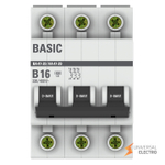 Автоматический выключатель 3P 16А (B) 4,5кА ВА 47-29 Basic
