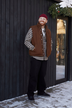 Жилетка утепленная рыжая "Velvet"