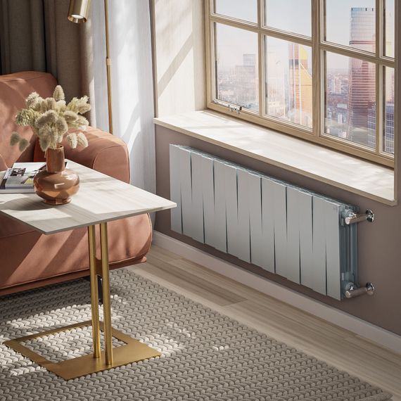 Радиатор биметаллический Royal Thermo PianoForte 300 Серебристый - 14 секц. купить в Москве и Московской области по низкой цене с доставкой по России — (4) Радиатор биметаллический Royal Thermo PianoForte 300 Серебристый - 14 секц. — (4)