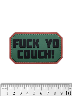 Шеврон Fuck You Couch PVC. Олива