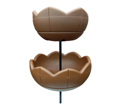 Садовый цветник Елочка-2 с вазонами 500+600, цвет терракот, высота 1050