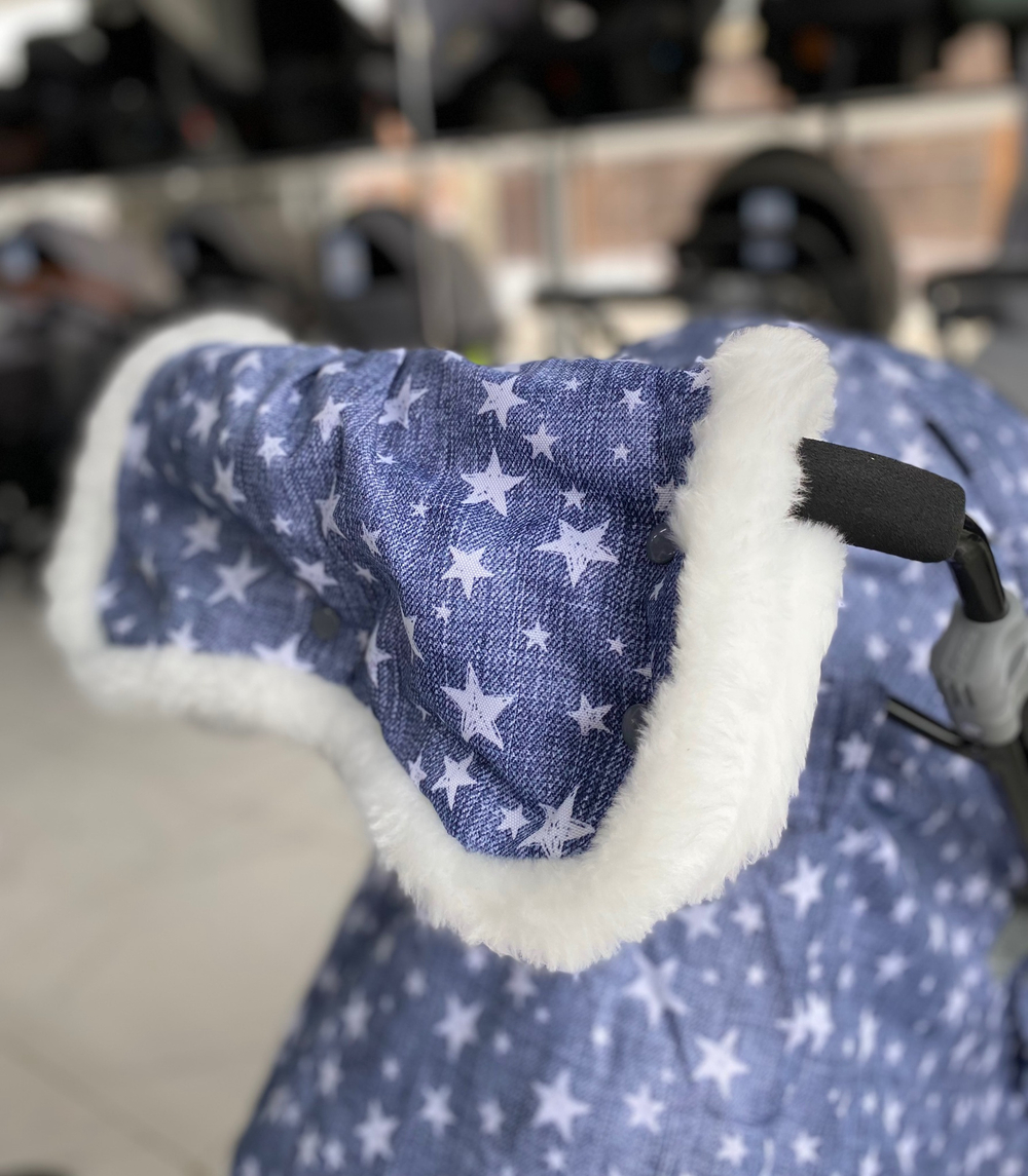 Коляска комбинированная «Наши детки» 6 со звездами джинс (арт. НДТ6/3)