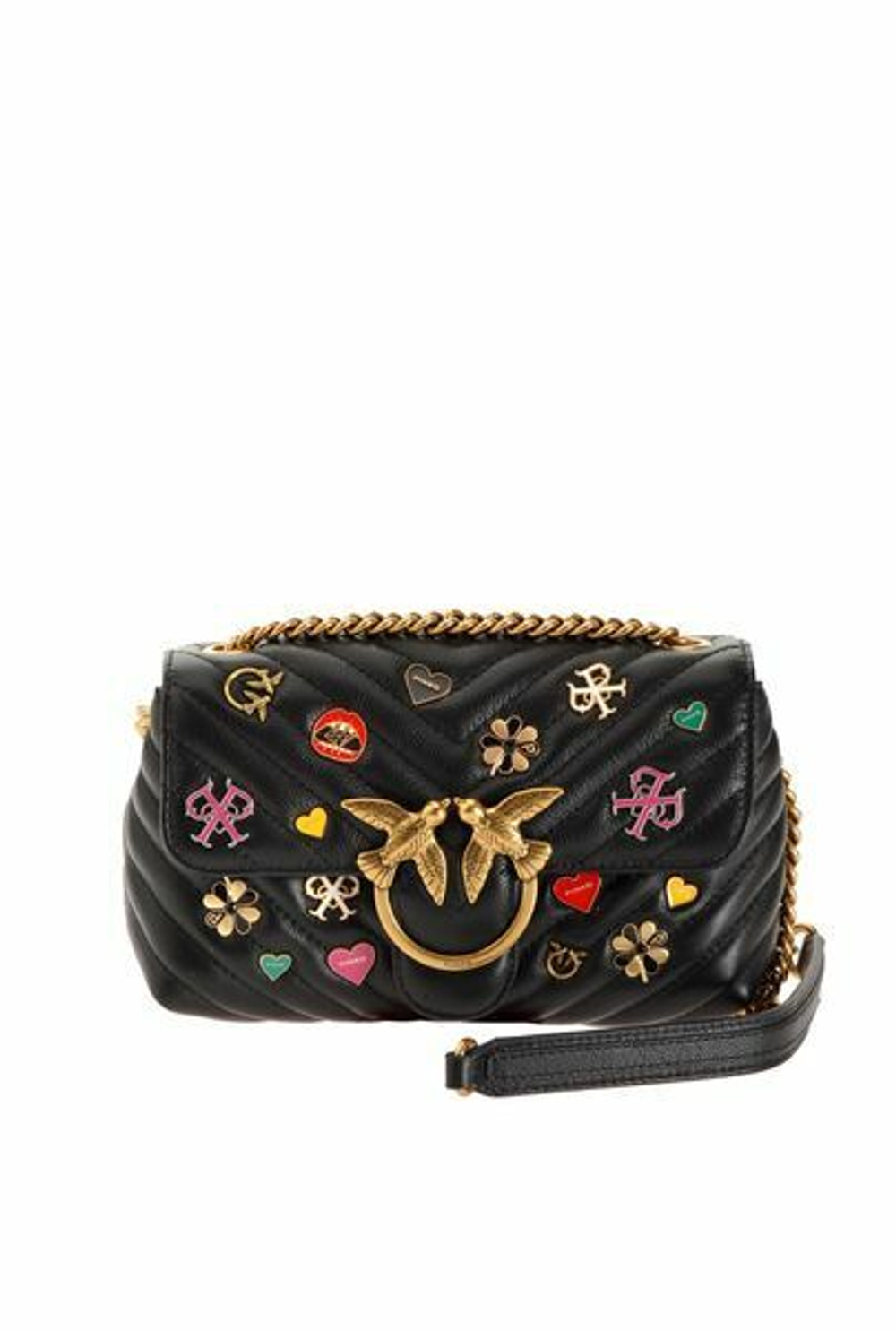 MINI LOVE BAG PUFF V QUILT - black