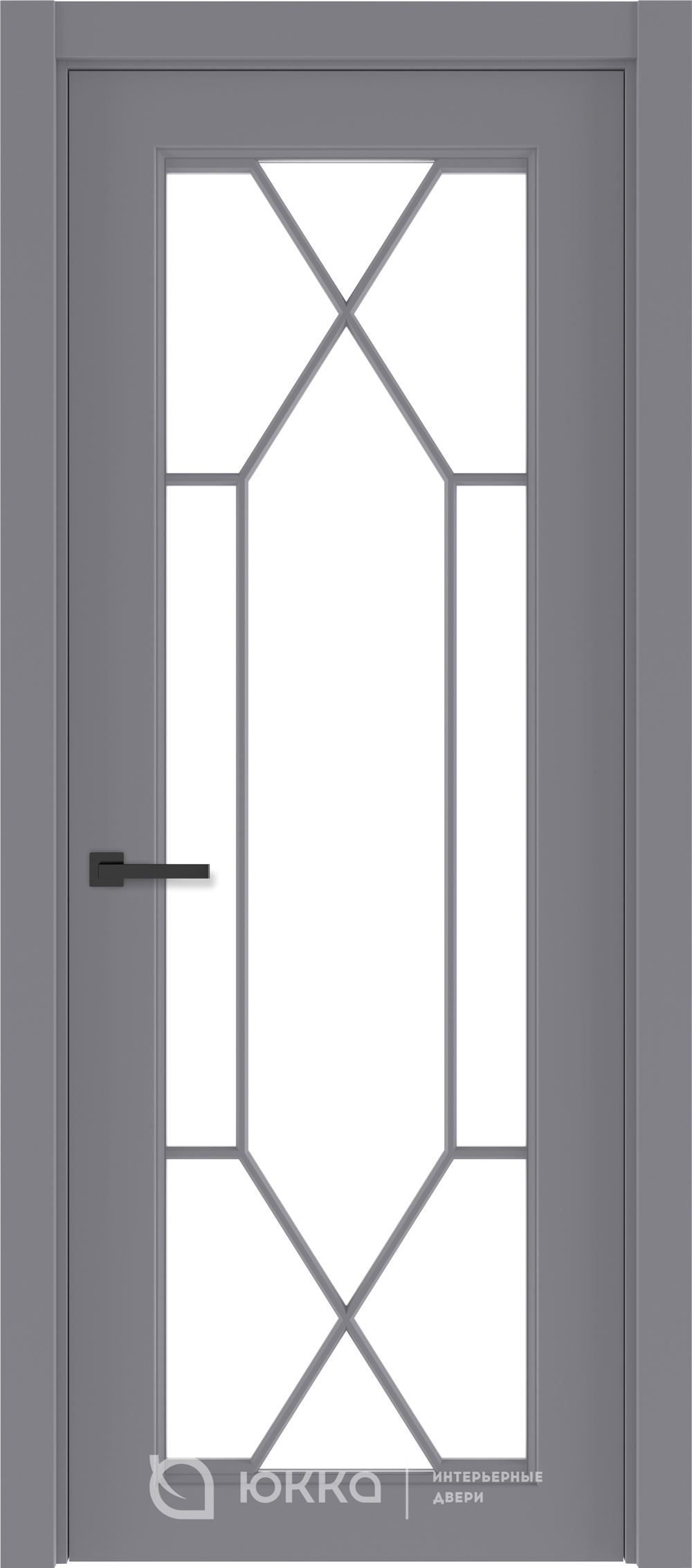 Двери межкомнатные ЮККА Шарм 6 Триплекс 2*2 прозрачный
