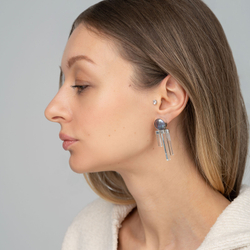 Серьги с аквамарином