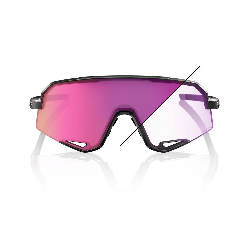 Спортивные очки 100% SLENDALE - Gloss Black - Photochromic Purple Mirror