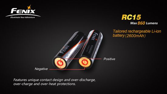 Аккумуляторный фонарь Fenix RC15, 860 люмен