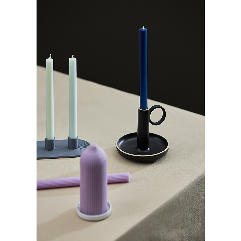 Набор из двух свечей синего цвета из коллекции edge, 24,5 см