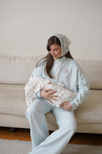 Толстовка Ритм пр. с вышивкой для бер. и кор. мам, Голубой