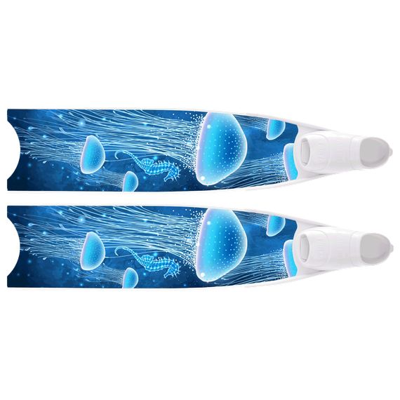 Лопасти Leaderfins Pure Carbon Meduse Limited Edition 20° белая отбортовка