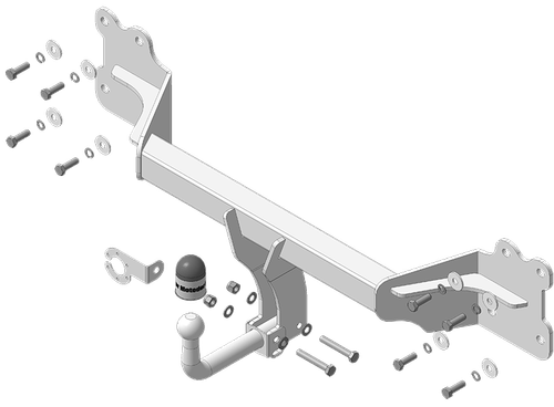 Фаркоп Motodor для ОЦИНКОВАННЫЙ Audi Q7 c 2015 (оцинк. Шар)(паспорт и сертификат в комплекте)(без электрики) 90103-A