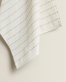 ZARA HOME КУХОННОЕ ПОЛОТЕНЦЕ ИЗ ХЛОПКА, ЭКРЮ