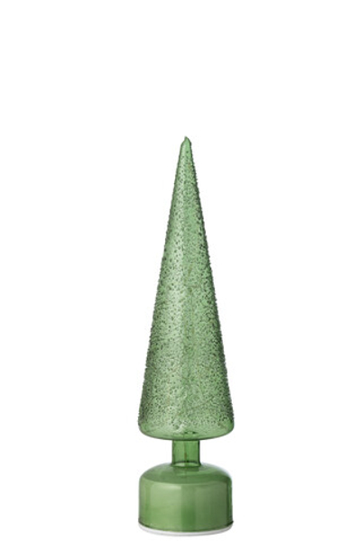 Декор светодиодный вращающийся "Елка" большая зеленая 9x9x38,5см