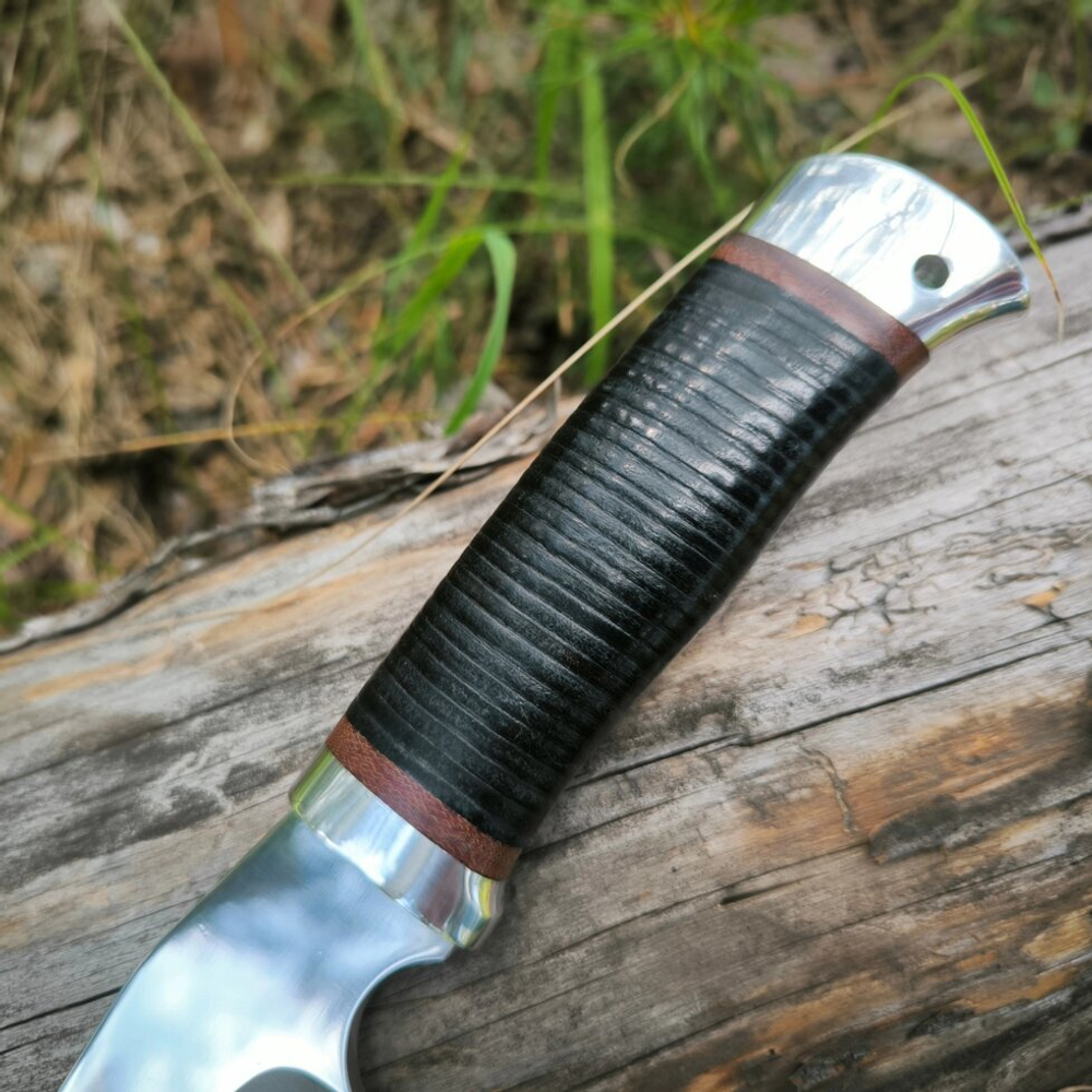 Охотничий нож НС-46А Ельник, с алюминиевыми вставками (Златоуст)