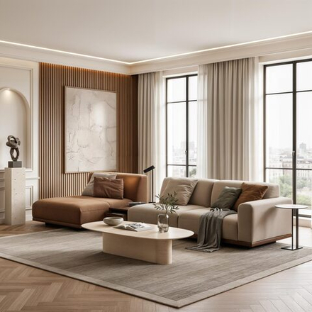 4-х местный нераскладной диван с кушеткой KYOTO KO-12