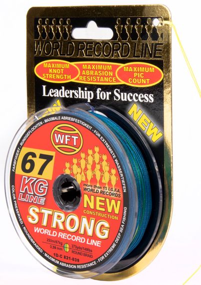 Леска плетёная WFT KG STRONG Multicolor 250 м, 0,39 мм