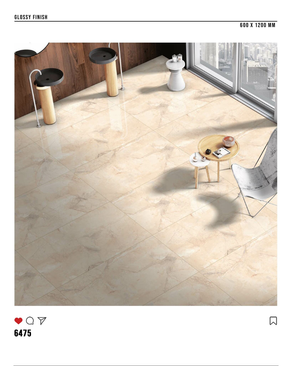 Керамогранит glossy №6, 60х120, 6475