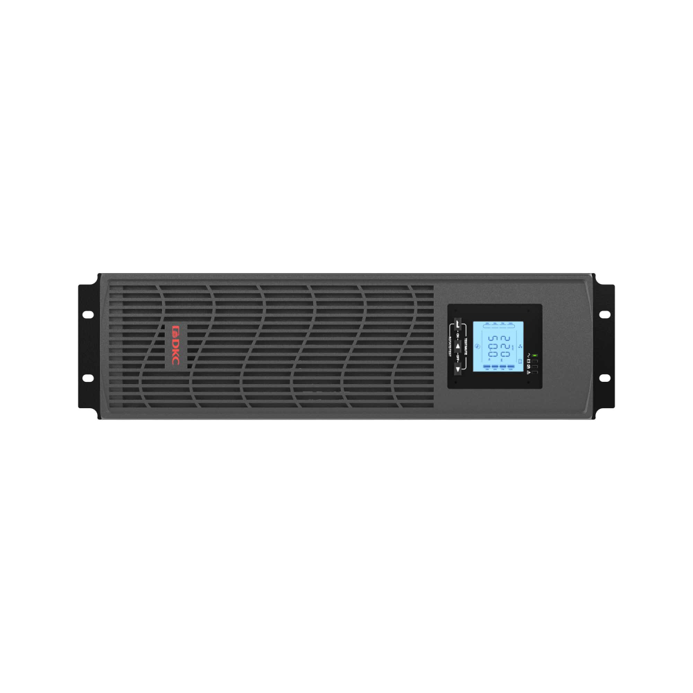 Линейно-интерактивный ИБП ДКС серии Info Rackmount Pro, 2000 ВА/1600Вт,1/1, USB, RJ45, 6xIEC C13, Rack 3U, SNMP/AS400 slot, 3x9Aч