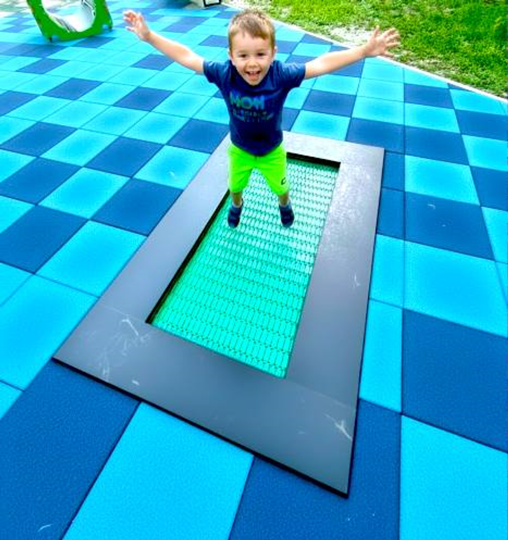 Встраиваемый детский батут для площадок - прямоугольник - 135 х 225