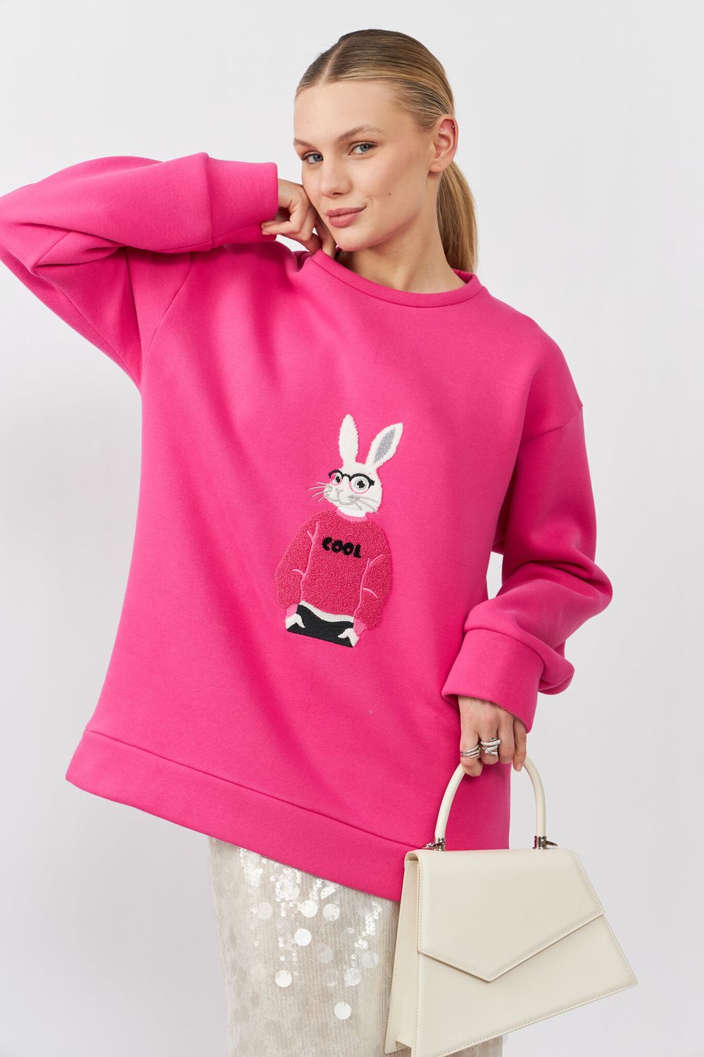 СВИТШОТ ЗАЙКА COOL FUCHSIA