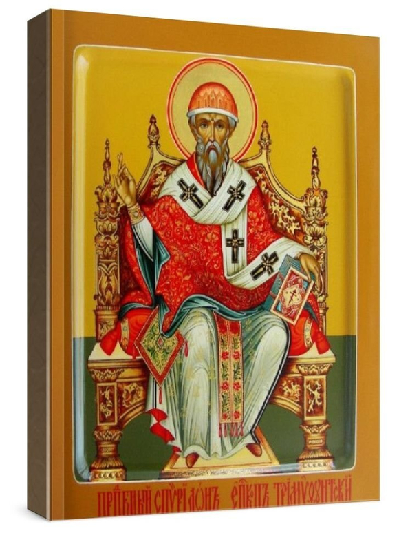 Спиридон Тримифунтский (рукописная икона)