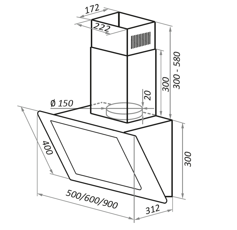 Кухонная вытяжка MAUNFELD Jantar Push 60 черный фото 18