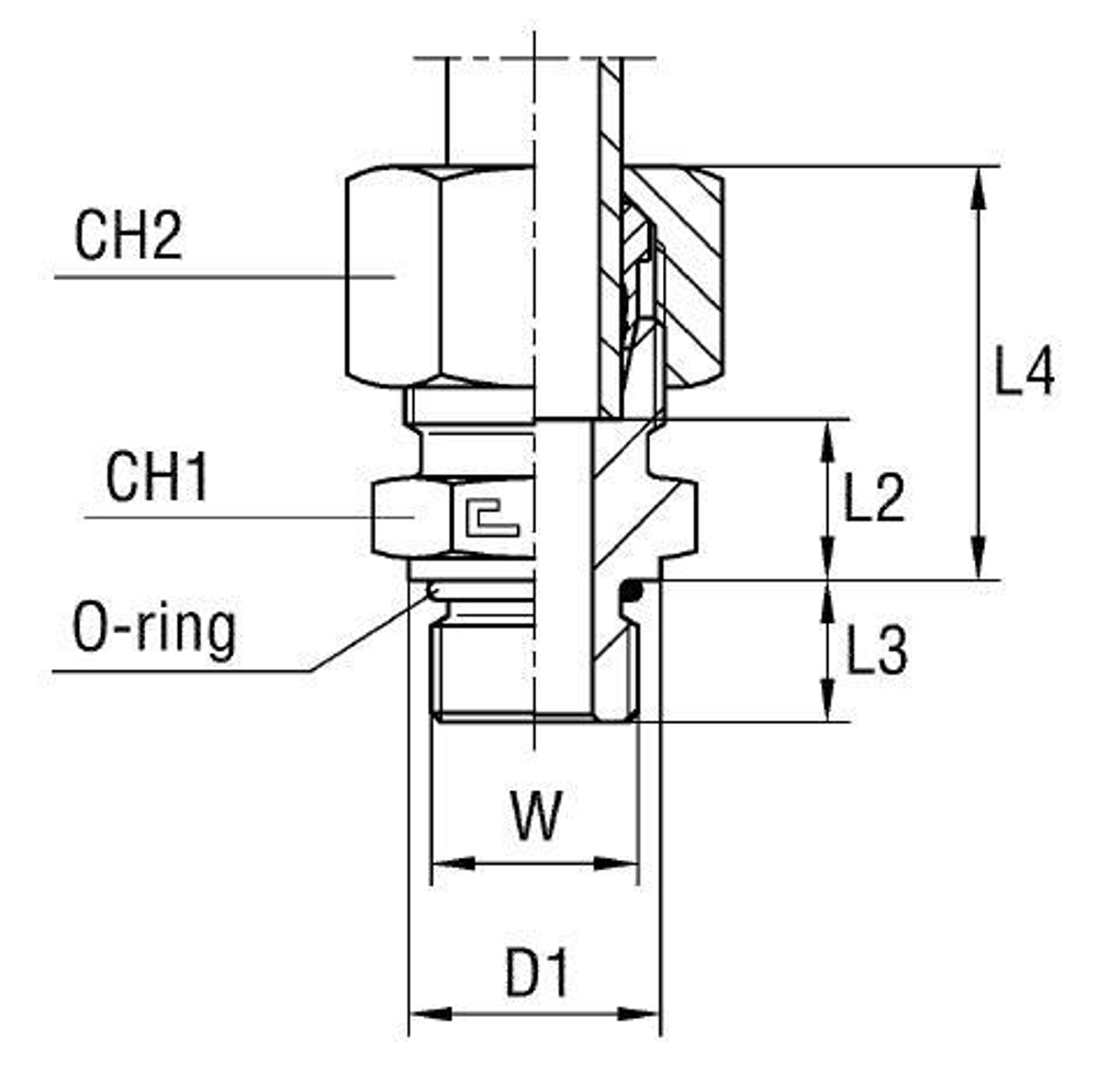Штуцер FA DS20 UNF 1.1/16" (корпус)