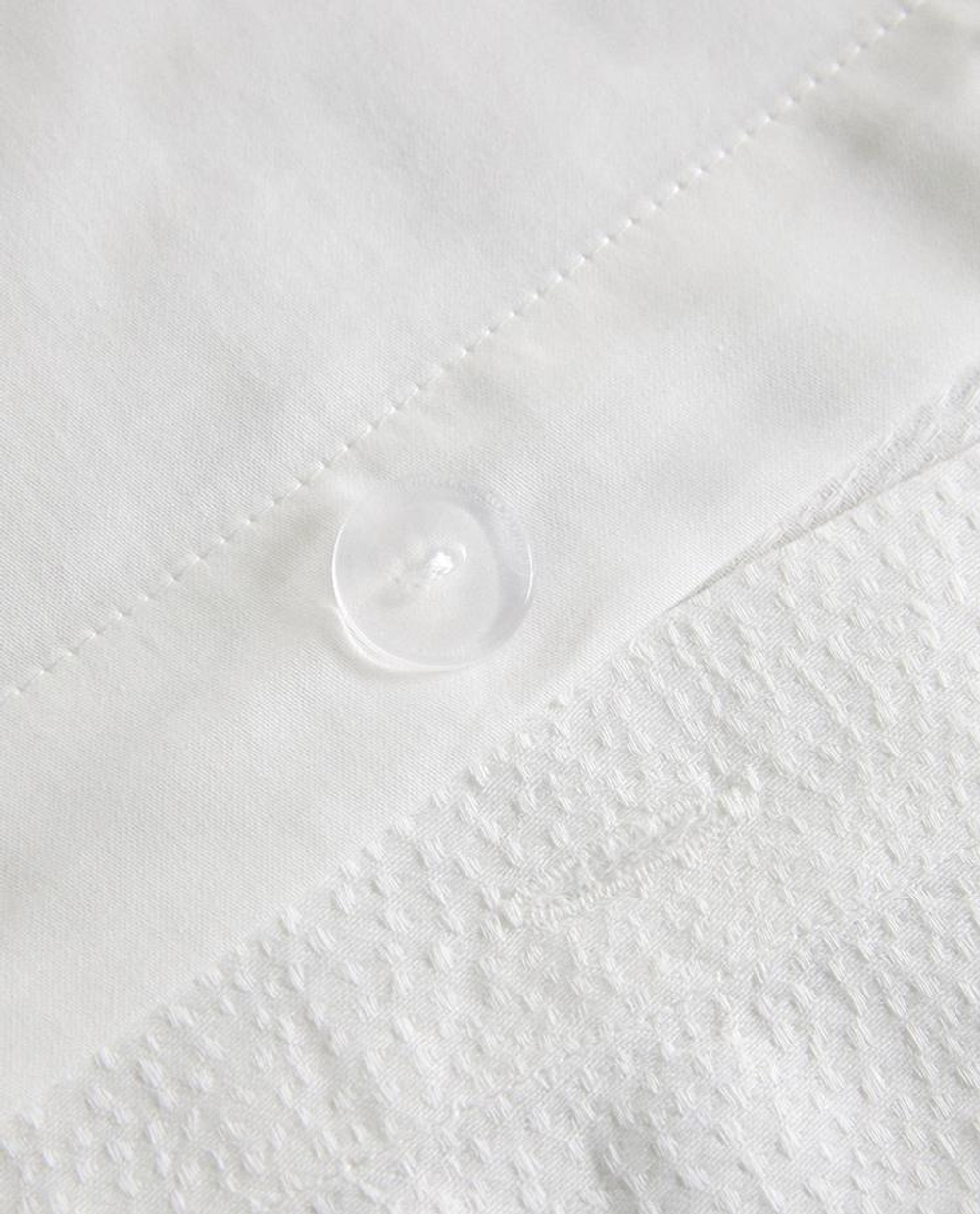 ZARA HOME САТИНОЙ ПОДОДЕЯЛЬНИК (300 НИТЕЙ), ЖЕЛТОВАТО-БЕЛЫЙ