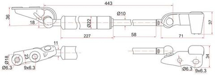 Амортизатор крышки багажника SAT ST-68950-44070 TY Ipsum 01-09 R
