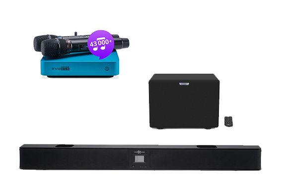 Комплект караоке Evolution Evobox Plus [Ocean] + саундбар EvoSound + годовая подписка на обновления