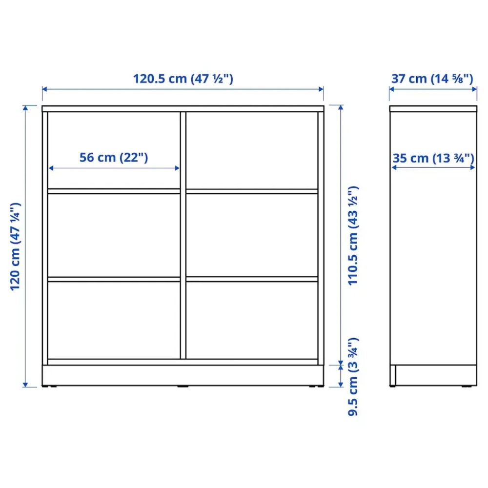 Книжный шкаф - TONSTAD IKEA/  ТОНСТАД  ИКЕА,  121х120 см, светло-коричневый
