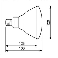 Лампа накаливания галогенная 45W R120 Е27 - цвет в ассортименте