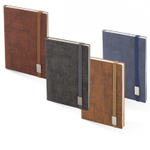 Записная книжка в футляре А5, 7БЦ, Yalong, ПВХ (фактура ткань), на резинке, ручка, ляссе, ассорти, клетка, 112 л,,