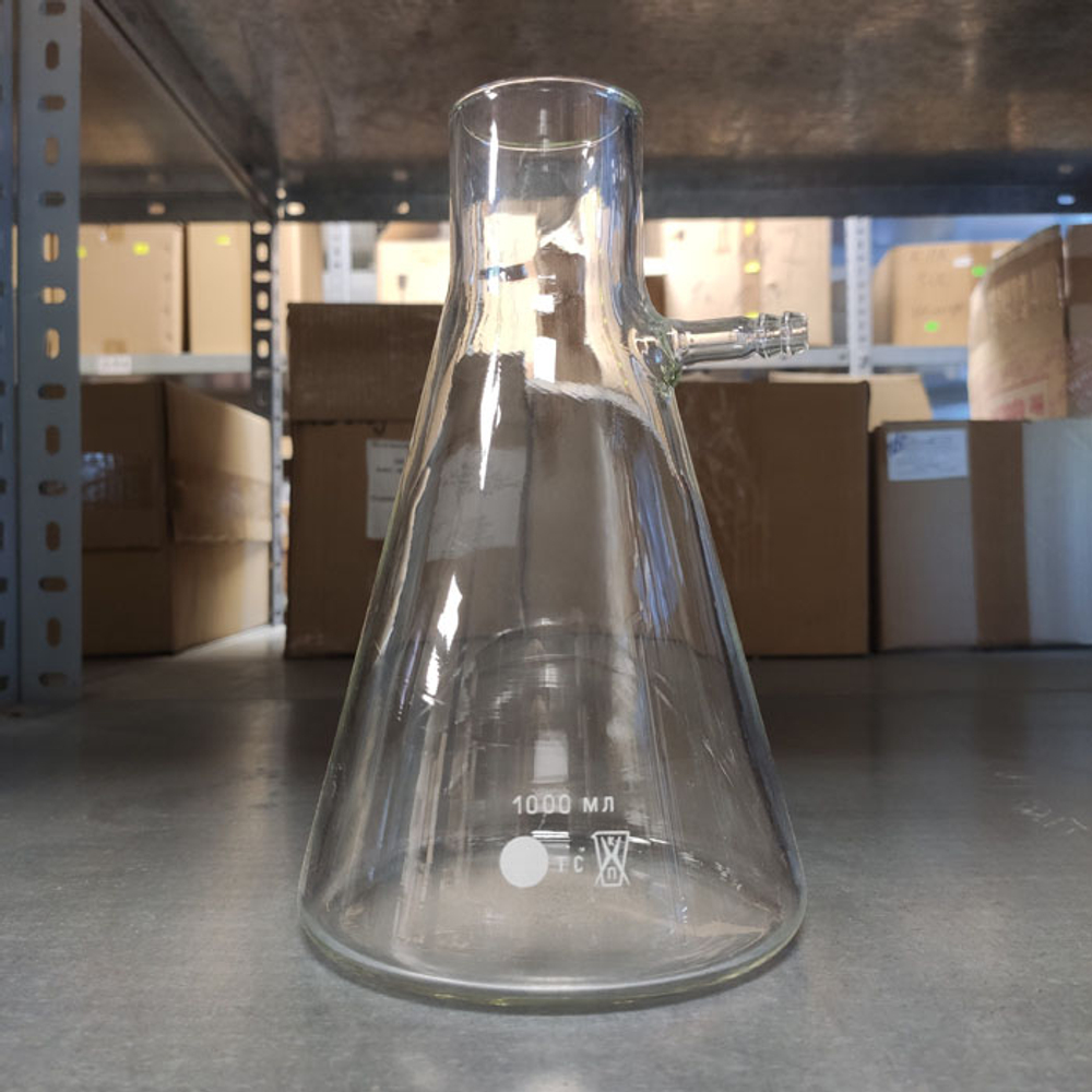 Колба с тубусом (Бунзена), ТС, 1000мл (1391), шт.