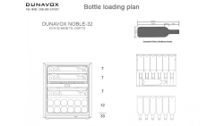 Встраиваемый винный шкаф Dunavox DVN-32.85DB.TO