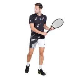 Мужское теннисное поло Hydrogen Tech Flames T-Shirt Men - Black, White