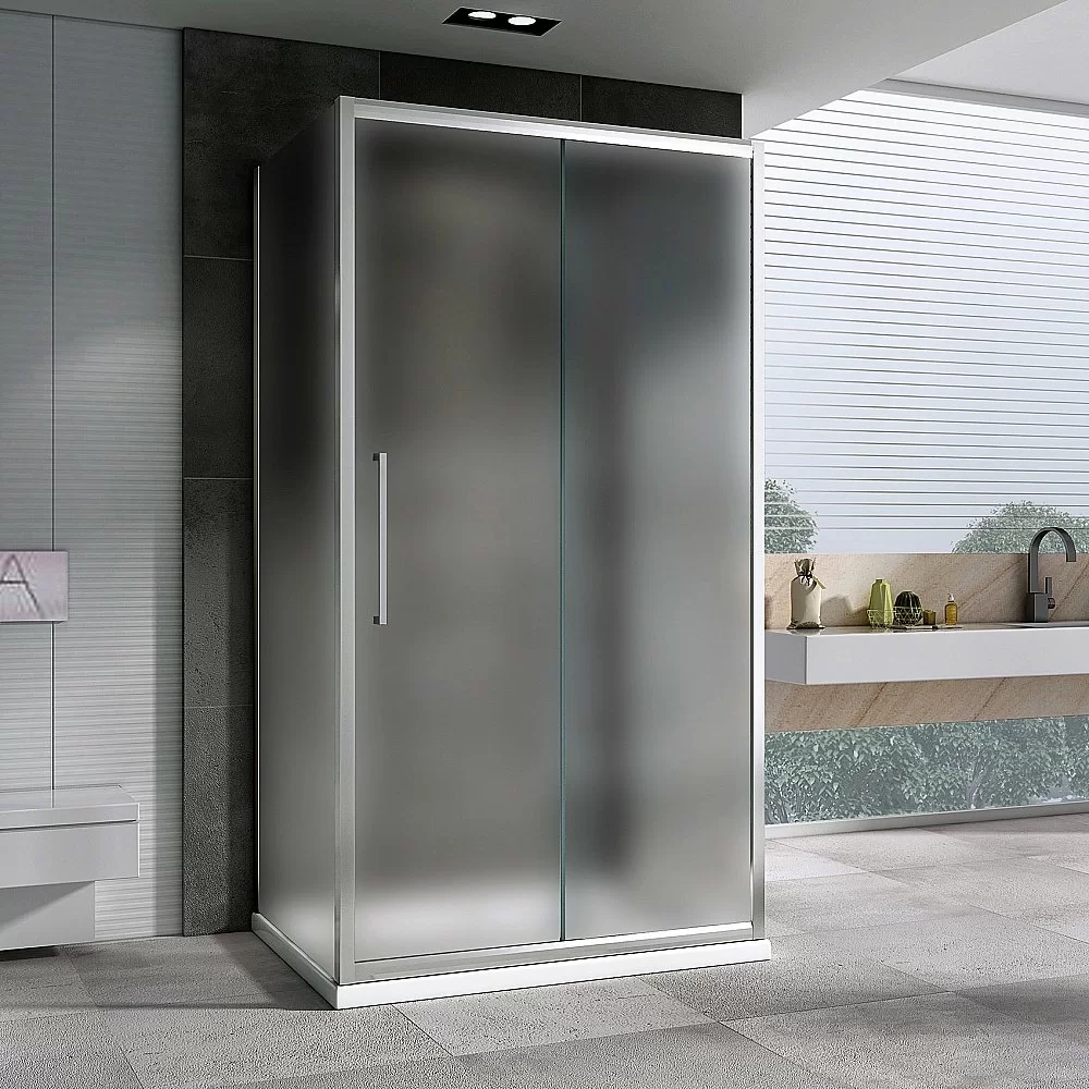 Душевой уголок ABBER Schwarzer Diamant AG30120MH-S90M-S90M 120x90 стекло матовое/профиль хром